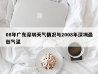 08年广东深圳天气情况与2008年深圳最低气温