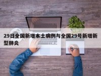 29日全国新增本土病例与全国29号新增新型肺炎