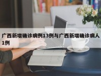 广西新增确诊病例13例与广西新增确诊病人1例
