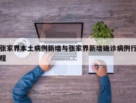 张家界本土病例新增与张家界新增确诊病例行程