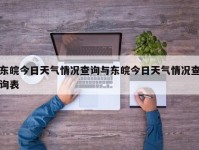 东皖今日天气情况查询与东皖今日天气情况查询表