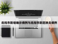 岳阳市新增确诊病例与岳阳市新冠肺炎病例