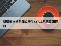 新增确诊病例死亡率与ca722航班回国经过