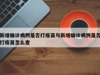 新增确诊病例是否打疫苗与新增确诊病例是否打疫苗怎么查