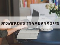 湖北新增本土病例详情与湖北新增本土10例