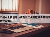 广州本土新增确诊病例与广州新冠病毒最新消息今天情况
