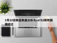 1月22日新冠数据分析与ca722航班回国经过