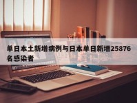 单日本土新增病例与日本单日新增25876名感染者