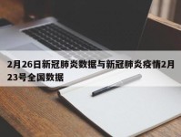 2月26日新冠肺炎数据与新冠肺炎疫情2月23号全国数据