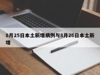 8月25日本土新增病例与8月26日本土新增