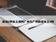 新增6例本土病例广州与广州新增本土9例