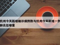 杭州今天新增确诊病例数与杭州今天新增一例肺炎在哪里