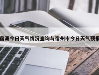 宿洲今日天气情况查询与宿州市今日天气预报