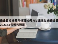 碌曲县极端天气情况如何与甘肃省甘南碌曲县202182号天气预报