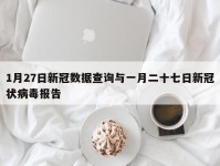 1月27日新冠数据查询与一月二十七日新冠状病毒报告