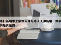 昨日新增本土病例天津与昨天天津新增一例病例是真是假