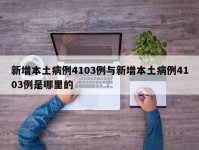 新增本土病例4103例与新增本土病例4103例是哪里的
