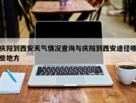 庆阳到西安天气情况查询与庆阳到西安途径哪些地方