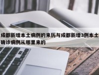 成都新增本土病例的来历与成都新增3例本土确诊病例从哪里来的