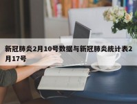 新冠肺炎2月10号数据与新冠肺炎统计表2月17号