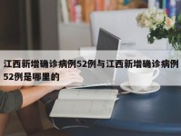 江西新增确诊病例52例与江西新增确诊病例52例是哪里的