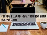 广西新增本土病例33例与广西新冠疫情最新消息今天在哪里