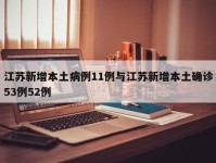 江苏新增本土病例11例与江苏新增本土确诊53例52例