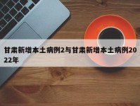 甘肃新增本土病例2与甘肃新增本土病例2022年
