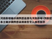河南新增确诊病例感染源与河南新增1例新冠本土确诊病例感染源身份令人细思极恐