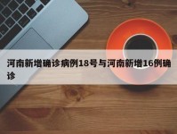 河南新增确诊病例18号与河南新增16例确诊