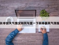 长丰镇天气情况如何与查一下长丰县天气预报