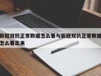 新冠双抗正常数据怎么看与新冠双抗正常数据怎么看出来