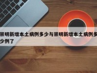 崇明新增本土病例多少与崇明新增本土病例多少例了