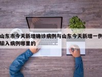 山东市今天新增确诊病例与山东今天新增一例输入病例哪里的