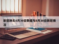 新冠肺炎8月30日数据与8月30日新冠情况