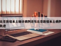 北京新增本土确诊病例详与北京新增本土病例轨迹
