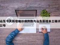 山东今天新增确诊病例数与山东新增本土确诊公布