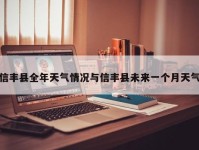 信丰县全年天气情况与信丰县未来一个月天气
