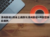 漳州新增2例本土病例与漳州新增1例新型肺炎病例