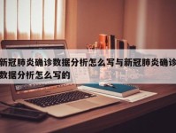 新冠肺炎确诊数据分析怎么写与新冠肺炎确诊数据分析怎么写的