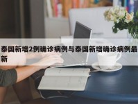 泰国新增2例确诊病例与泰国新增确诊病例最新