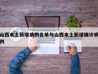 山西本土新增病例名单与山西本土新增确诊病例