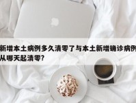 新增本土病例多久清零了与本土新增确诊病例从哪天起清零?