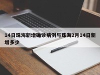 14日珠海新增确诊病例与珠海2月14日新增多少