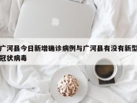 广河县今日新增确诊病例与广河县有没有新型冠状病毒