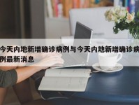 今天内地新增确诊病例与今天内地新增确诊病例最新消息