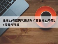 北海22号后天气情况与广西北海21号至25号天气预报