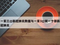 一家三口新冠肺炎数据与一家3口就一个得新冠肺炎