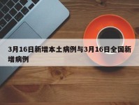 3月16日新增本土病例与3月16日全国新增病例